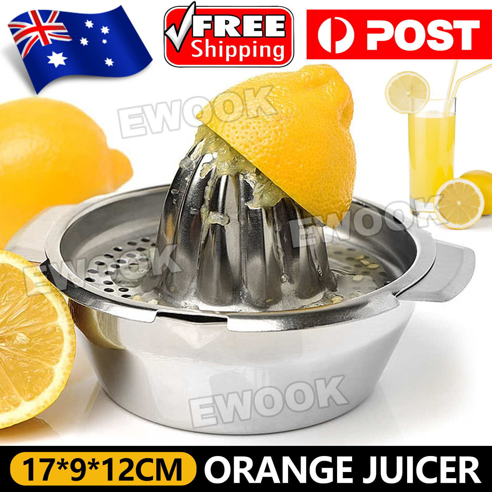 Stainless Steel Fruit Lemon Citrus Orange Juicer /Manual Press Squeezer Do Easy
