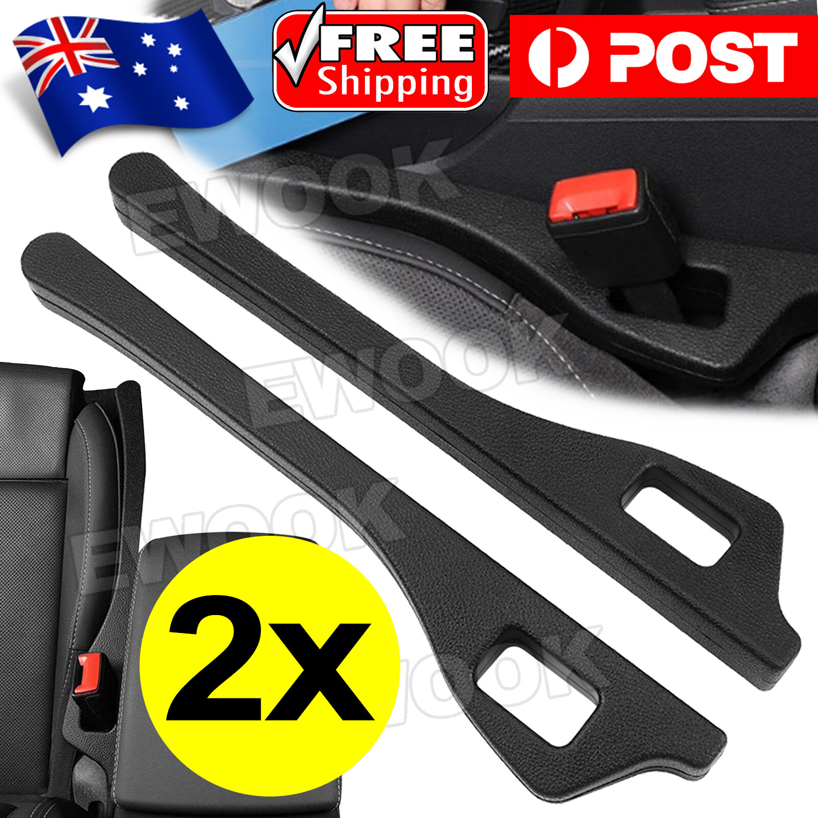 2X Car Seat Gap Filler Side Seam Plug Strip Leak-proof FillingSeat Universal Pad