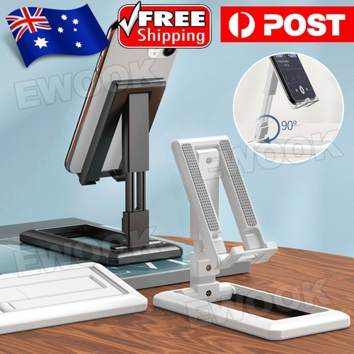 Universal Phone Stand Foldable Adjustable Desk Holder For Mobile Tablet AU Cd as