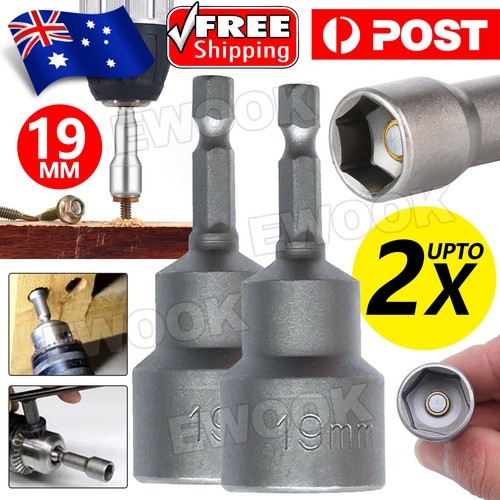 19mm Caravan Leg Winder Magnetic Hexagon Socket Adaptor for Drill Impact Driver