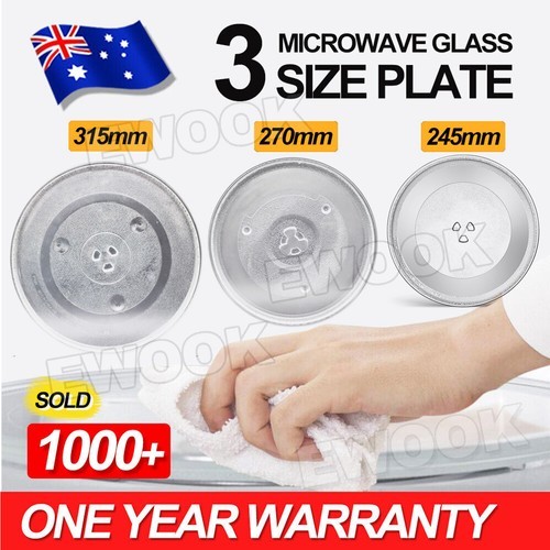 Microwave Oven Platter Turntable Glass Tray Food Plate Dia 245/270/315mm Parts 1