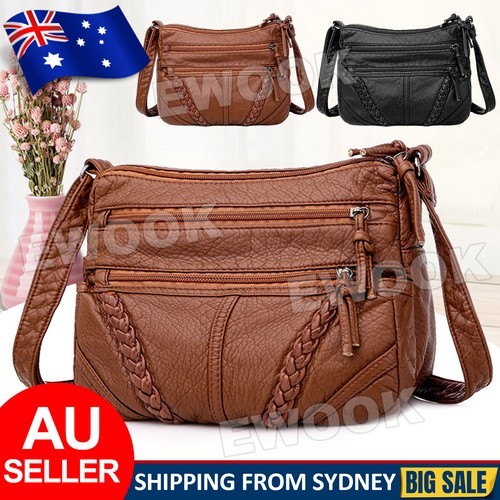 Ladies Cross Body Messenger Bag Over Handbags Soft Phone Women Shoulder Strap PU