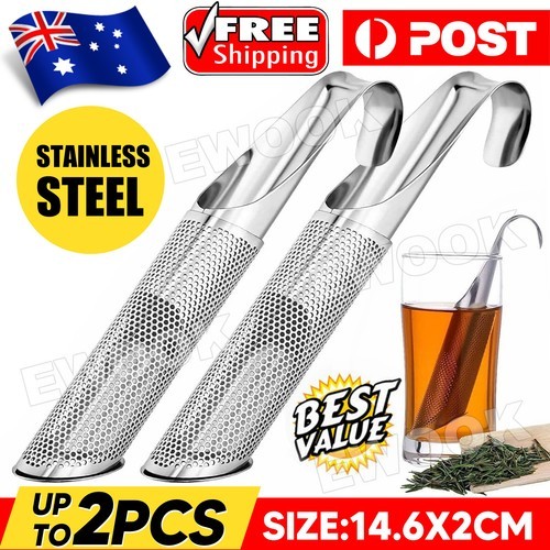 1/2x Stainless Steel Tea Infuser Leaf Strainer Herbal Mesh Loose Filter Diffuser