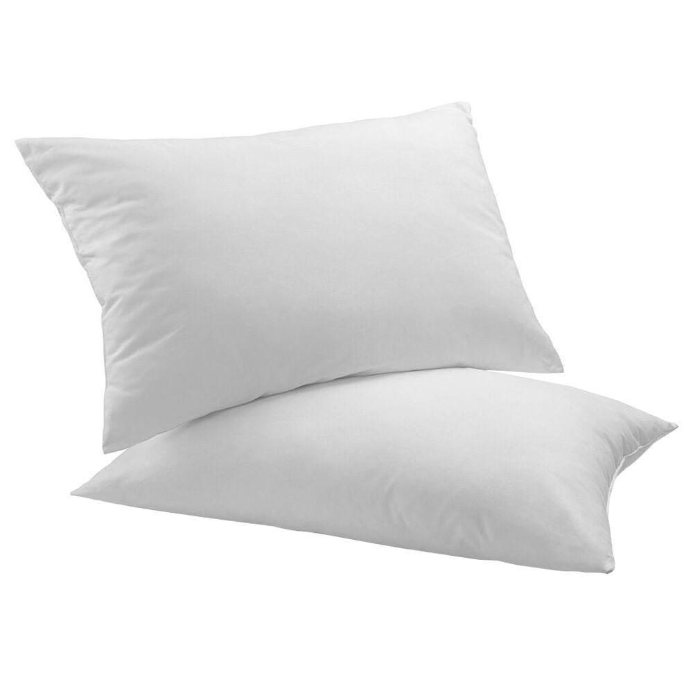 Royal Comfort 2pc Duck Feather Down Cotton Bedding Pillow 50x75cm White 201045