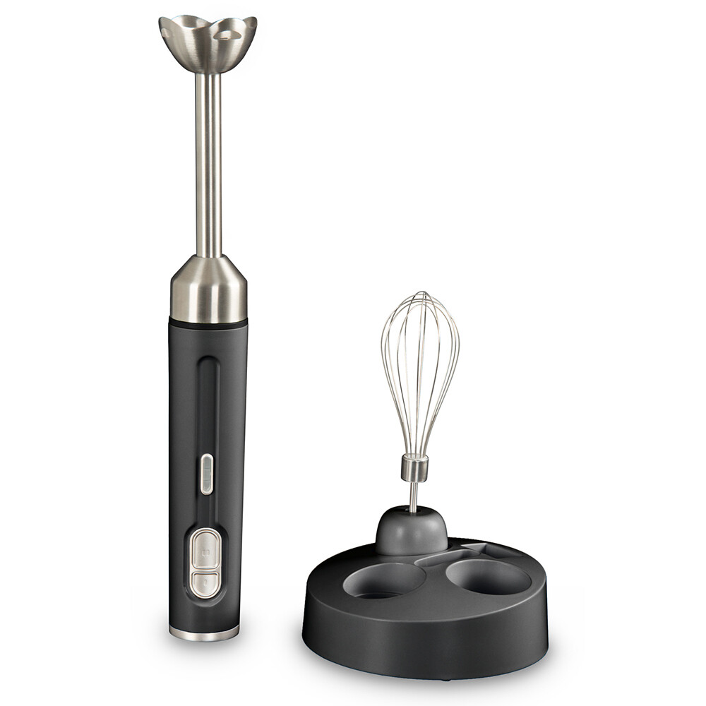 GEEK Chef Rechargeable Cordless Electric 200W Stick Hand Blender/Whisk Mixer BLK
