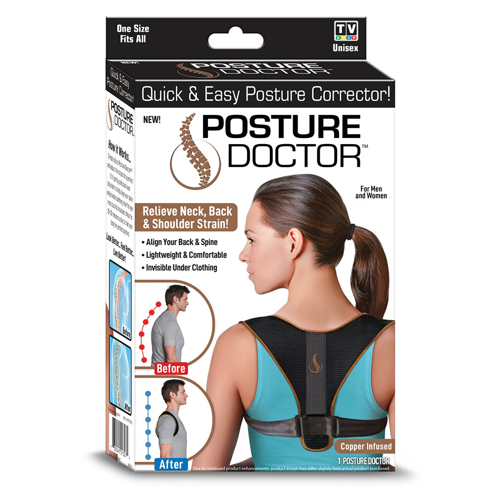 TV SHOP Posture Doctor Wearable Back/Neck/Shoulder Corrector Band PSTDC Shirt