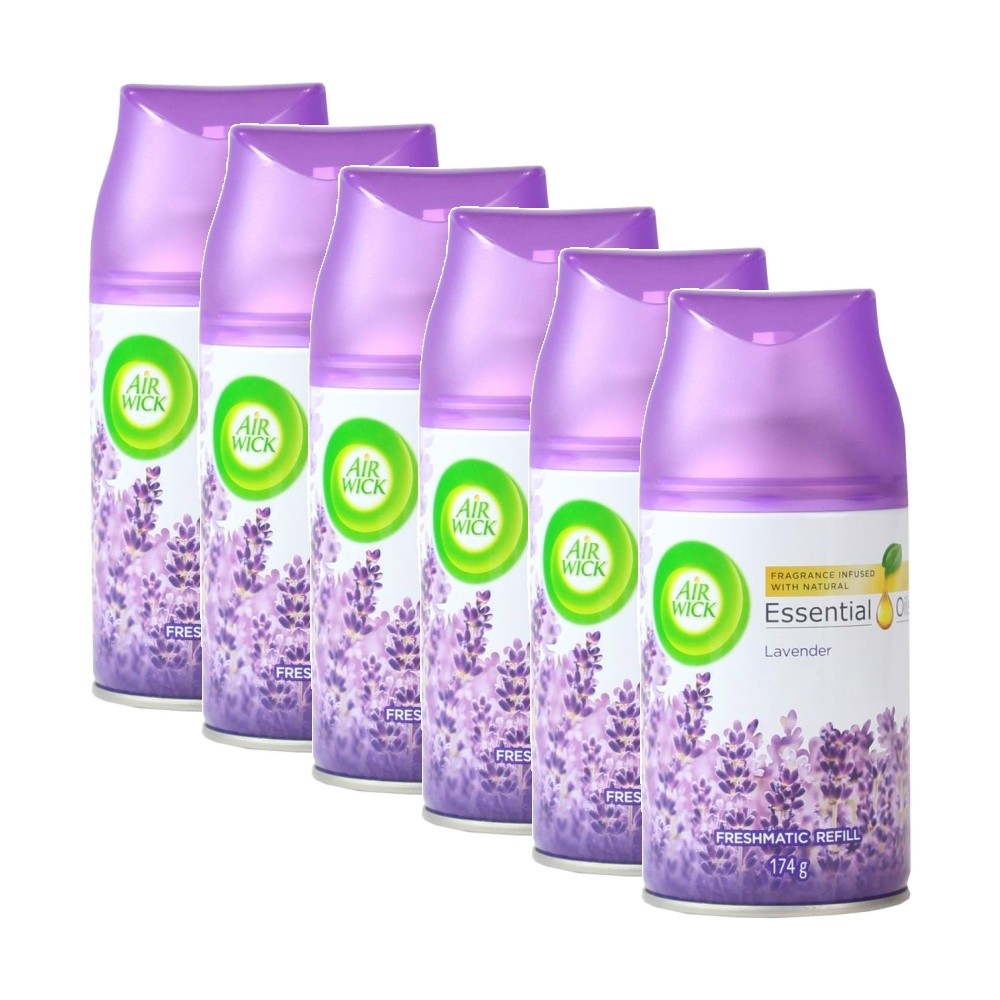 AIR WICK 6PK Freshmatic Spray Refill Room Freshner Lavender 174g chw-3082991_6pk