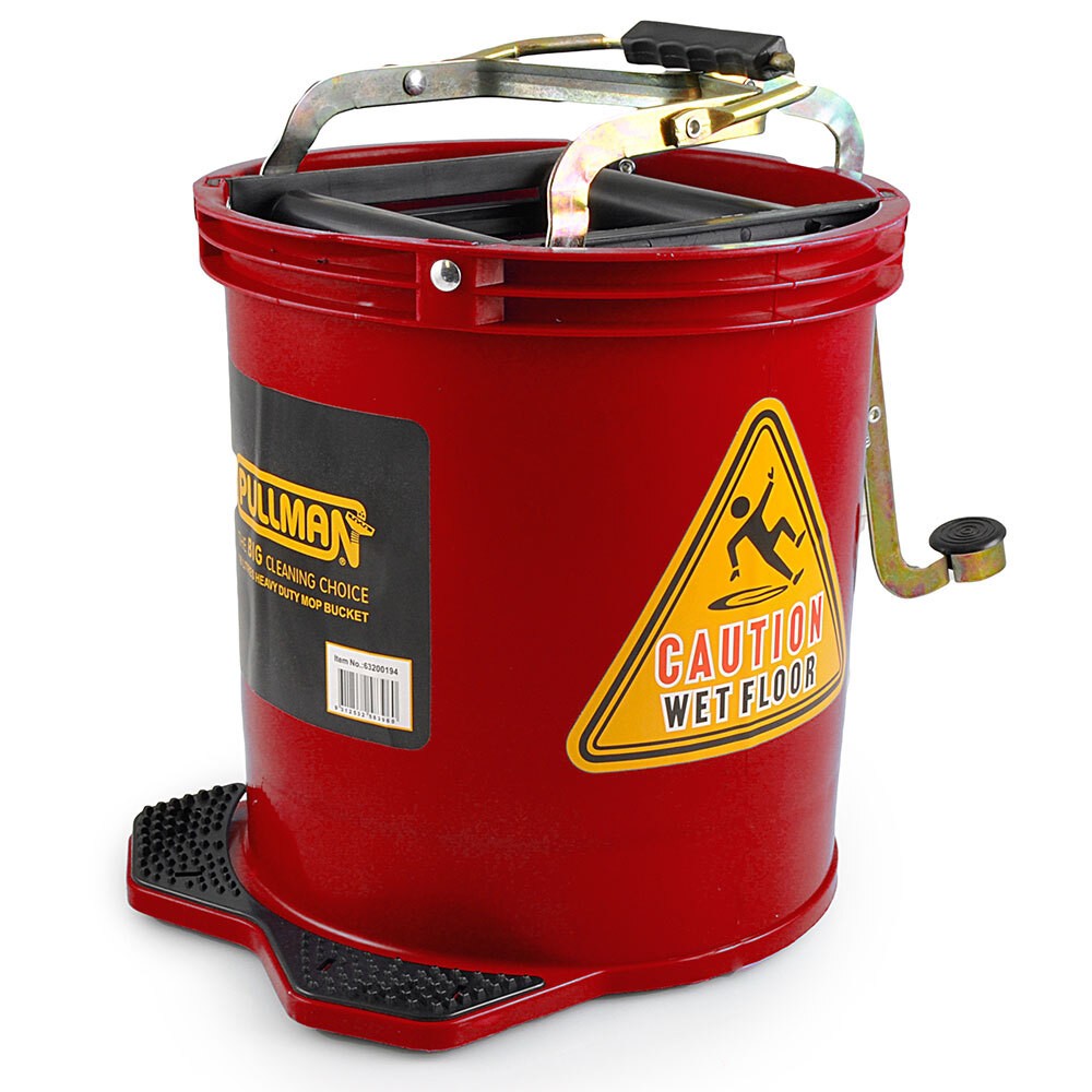 PULLMAN 16L Floor Mop Replacement Bucket Heavy Duty/Lightweight Plastic Red 1 16