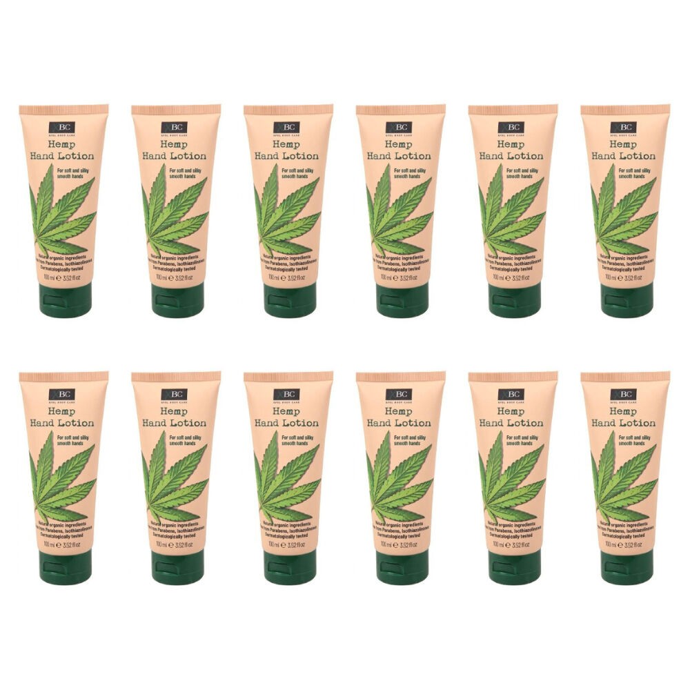 XBC 12PK Natural Organic Hemp Hand Nail Lotion For Silky Smooth Skin 100ml N/A