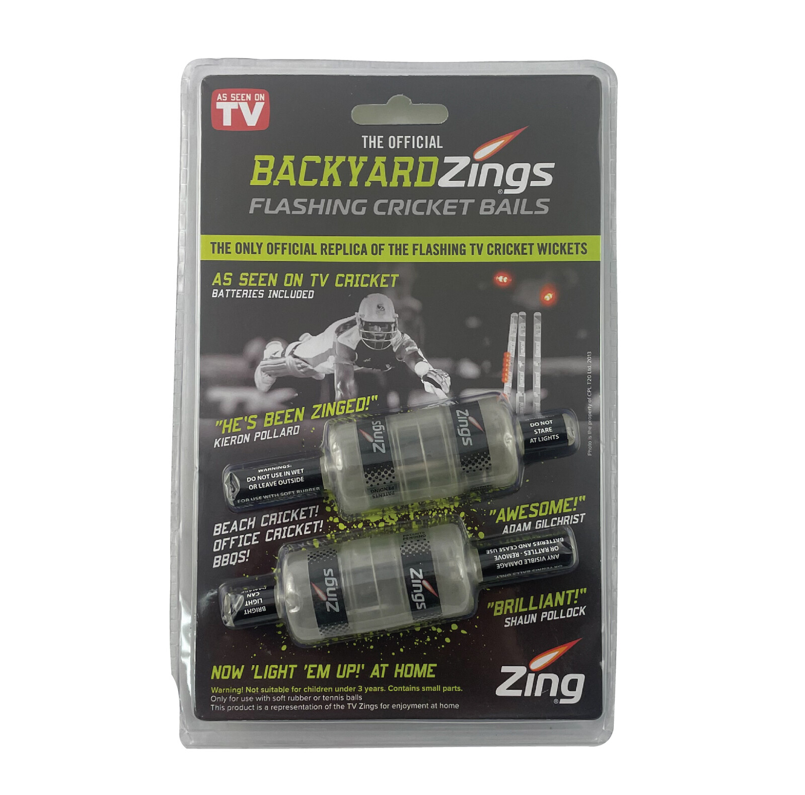 Zing Light Up Backyard Flashing Cricket Bails Outdoor Game Equipment BZB002 Sand