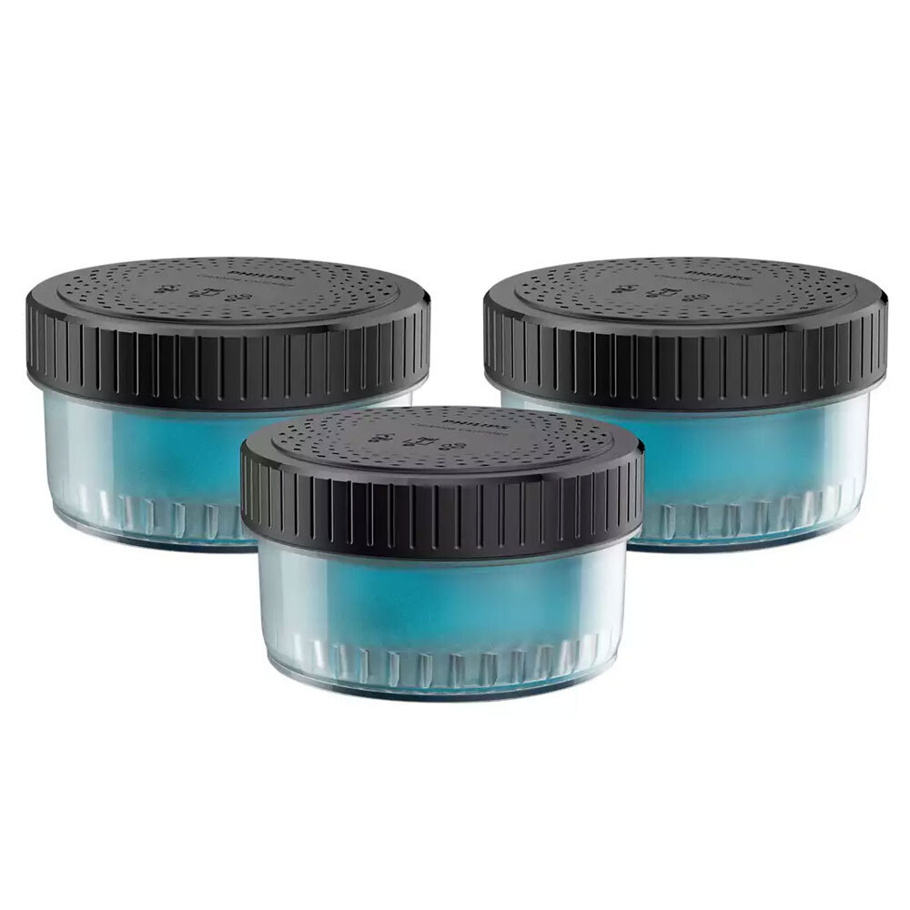 Philips 3pc CC13/51 Quick Clean Cartridge Pod/Cleaning Pods for Electric Shaver