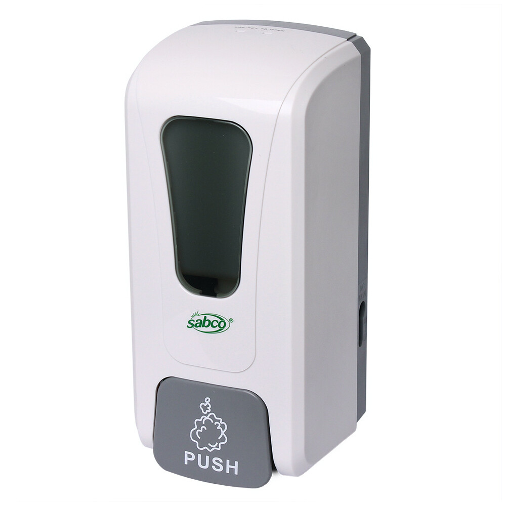 SABCO Professional 1000ml Plastic Foam Soap Dispenser Wall Mounted Container WHT