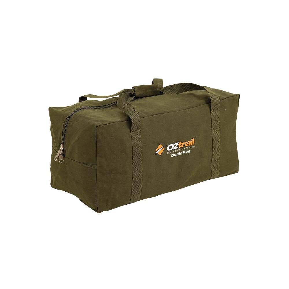 OZtrail Canvas Heavy Duty Camping Duffle Bag Medium 60x30cm Gear Storage Green