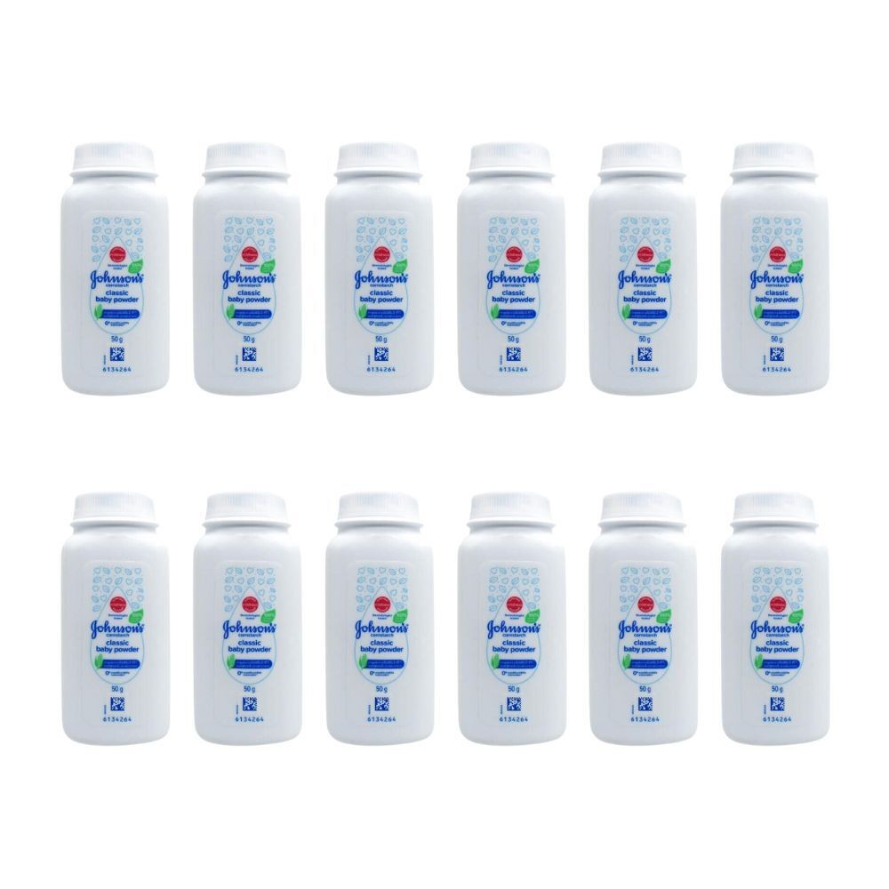 JOHNSONapos 12PK Classic Baby Powder Cornstarch 50g Gentle Soothing Skin Care