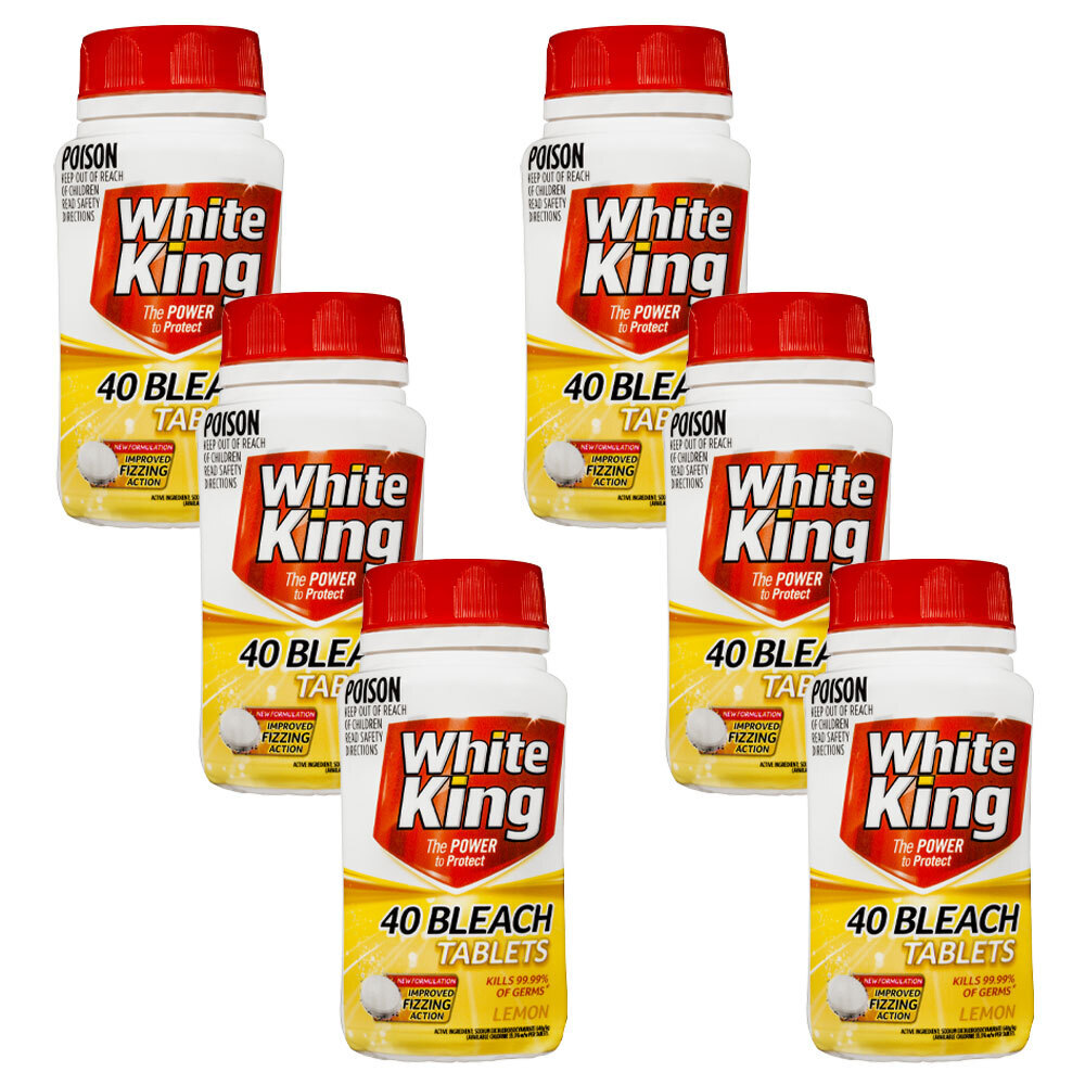 WHITE KING 240pc Home Multi Purpose Fizzing Bleach Cleaning Tablets Lemon 1 N/A