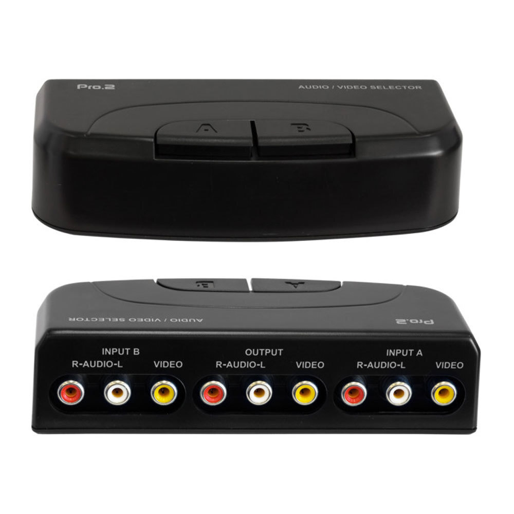 PRO2 AV RCA Video Audio 2-way Selector/Adapter/Switcher/Splitter Box Hub AV212