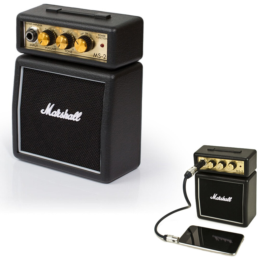 MARSHALL MS-2 Black Portable Micro Amplifier Amp Speaker for iPhone/iPod/Samsung