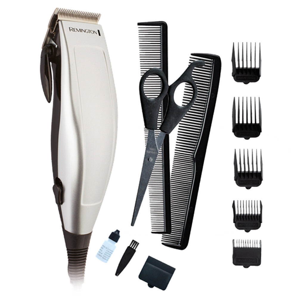 Remington 12pc Personal Haircut Kit Clipper/Scissors/Comb Hair Trimmer Silver