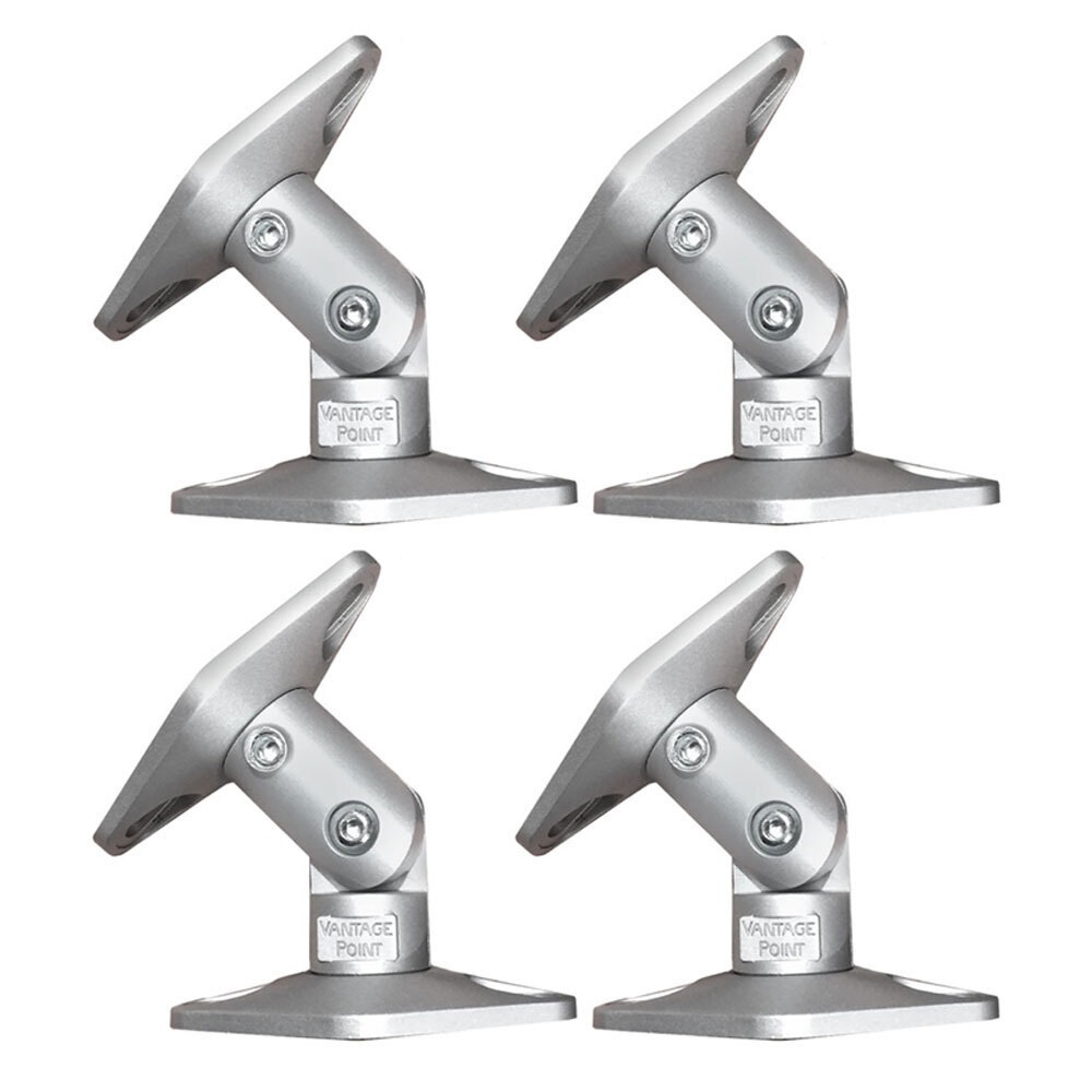 SOUND GEAR 4PK SoundGear Satellite Speaker Bracket Wall/Ceiling Silver Mounts
