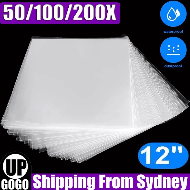 UP 200X Sleeves Outer LP Music Durable for 12 Vinyl Record Plastic Cover Mixed