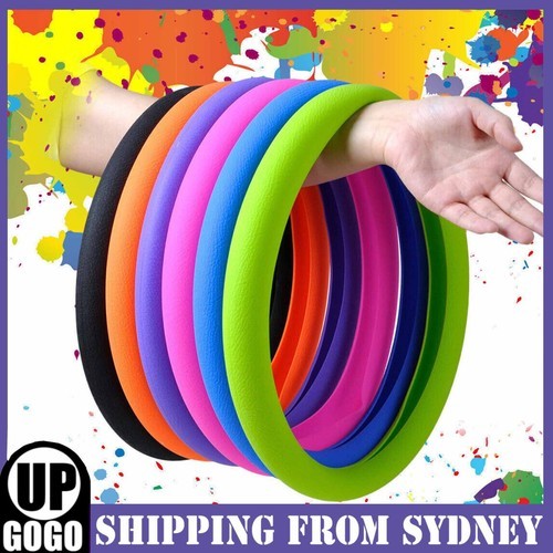 32-40CM Car Steering Wheel Cover Protector Universal Leather Texture Silicone