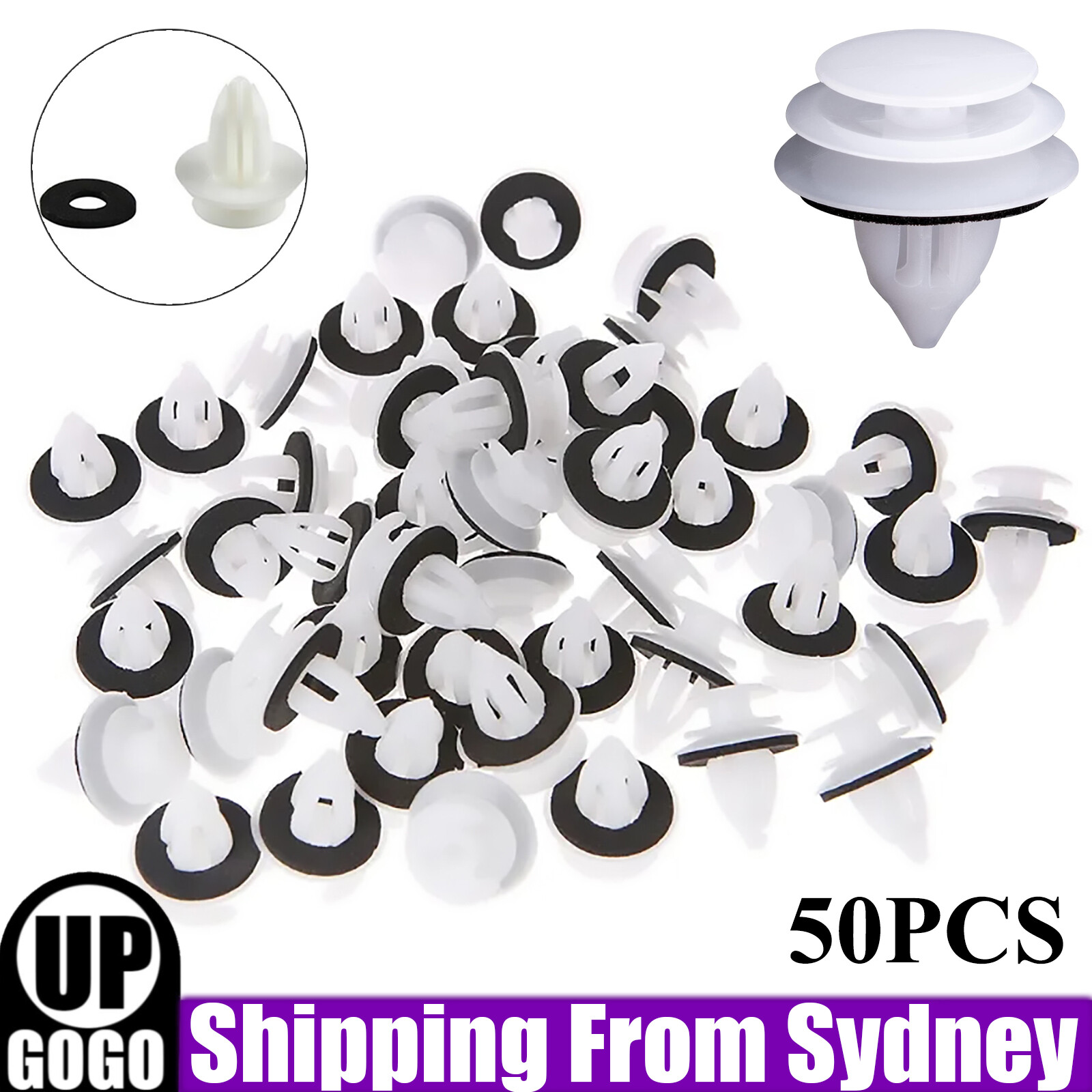 50PCS Car Trim Body Fastener Rivet Retainer Door Panel Bumper Plastic Clips Kit