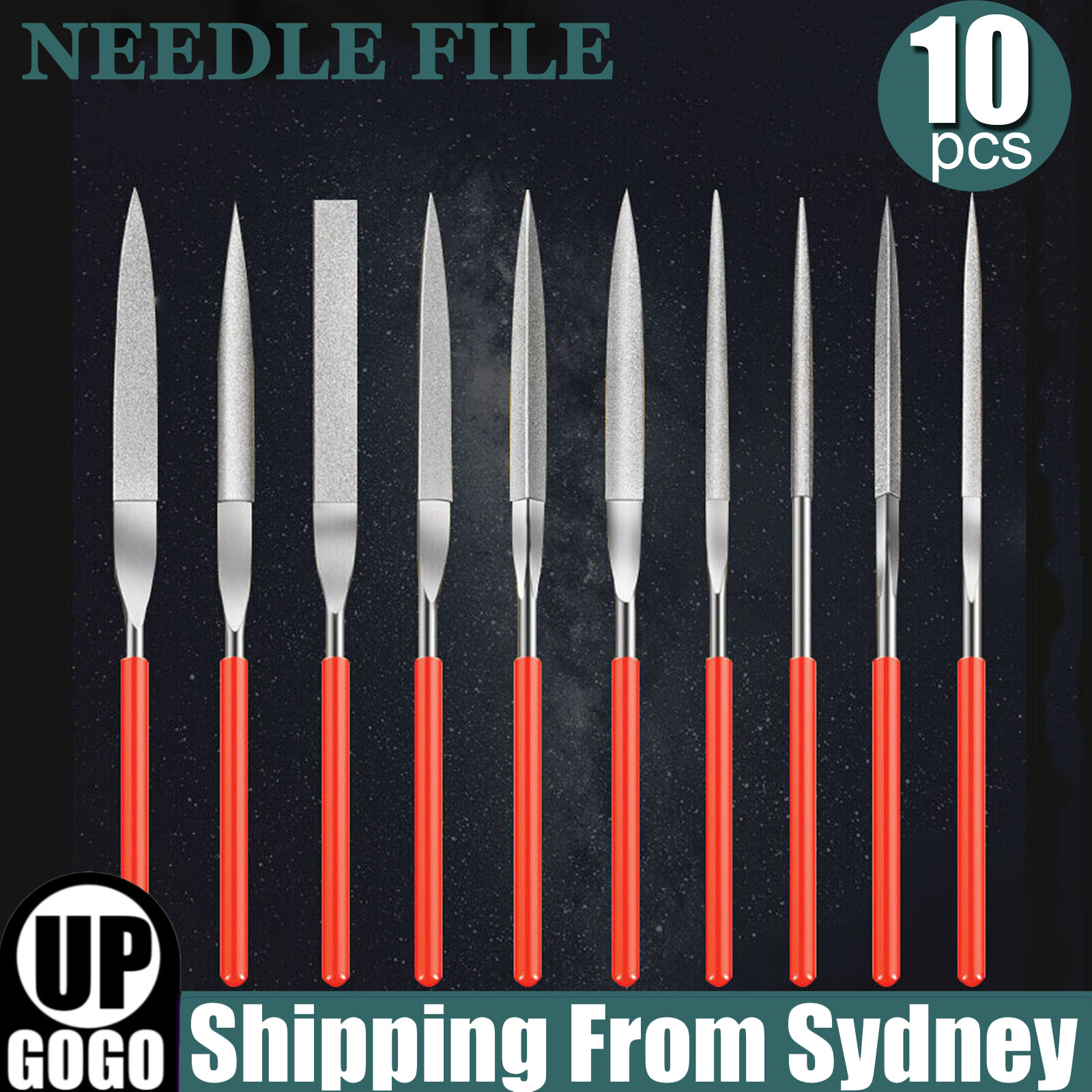 10X Diamond Mini Needle File Set For Metal Jeweler Wood Carving Craft 3mmX140mm