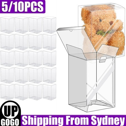 5/10PC 4 Vinyl Protector Box Acid Free Plastic Seal Display Case Game Cover