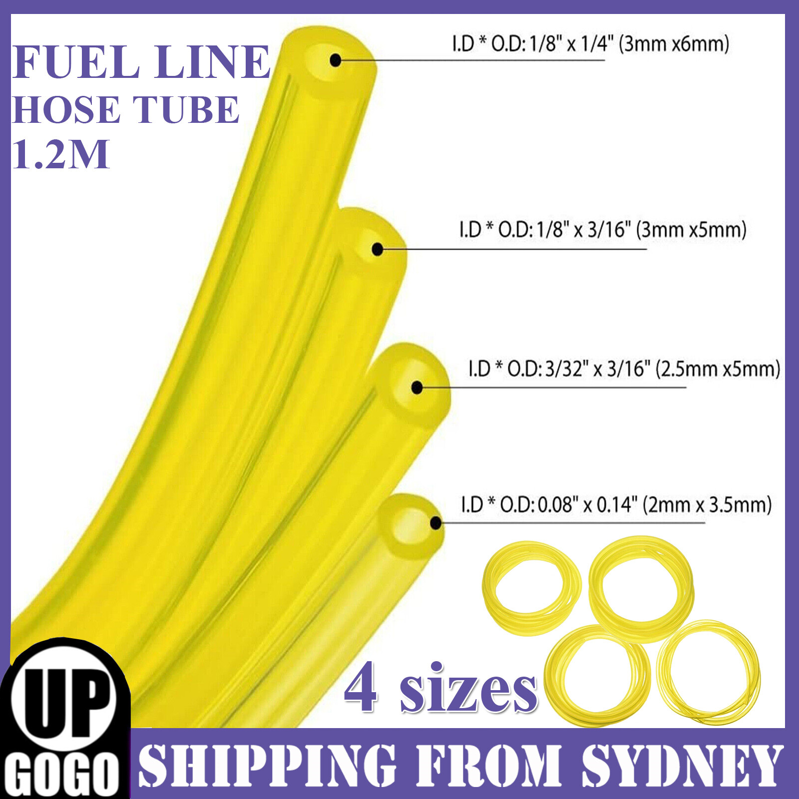 4Pcs Fuel Gas Pipe Line Hose For Strimmers Trimmer Chainsaws Brushcutter Petrol