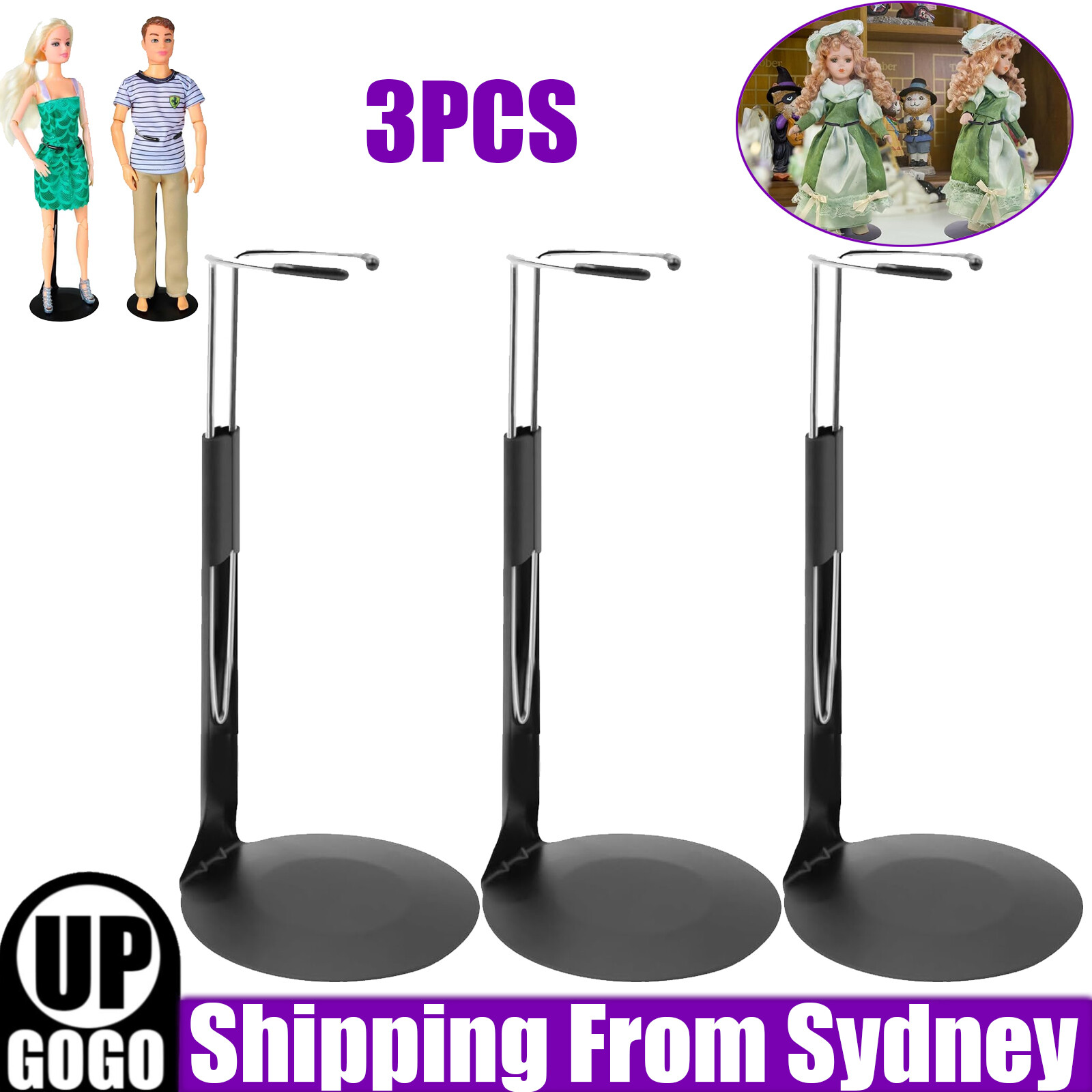 3PCS 30-38CM Doll Display Stand Holder for Teddy Bear Toys Model Support Bracket