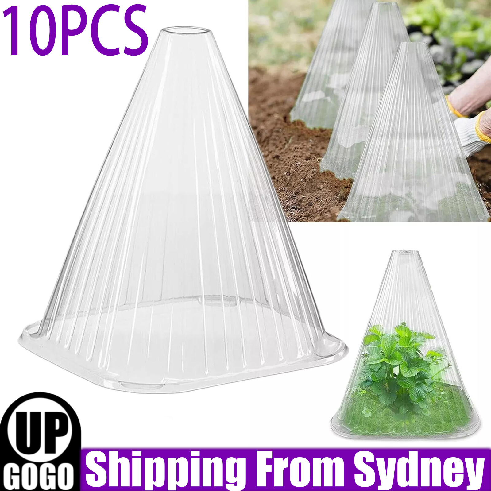 10PCS Covers Dome Bell Garden Cloches Seedling Protector for Plants AUS Bag 24