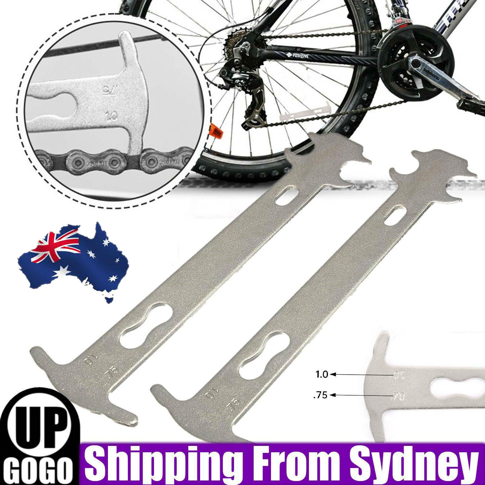 Chain Checker Bike Measure Tool Repair Wear Indicator Bicycle Gauge 14x4.8cm