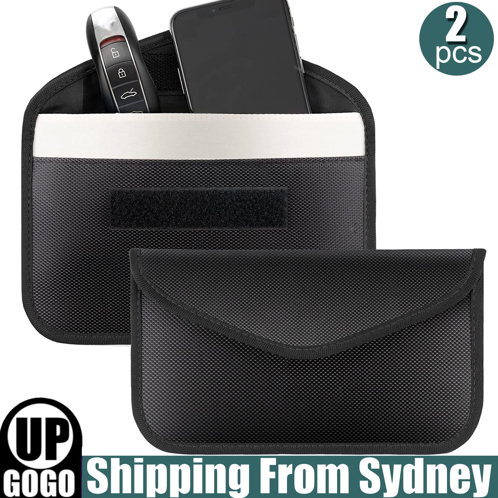 unbrand 2x For Faraday Bag RFID Signal Blocking Shielding Pouch Key Phone Wallet