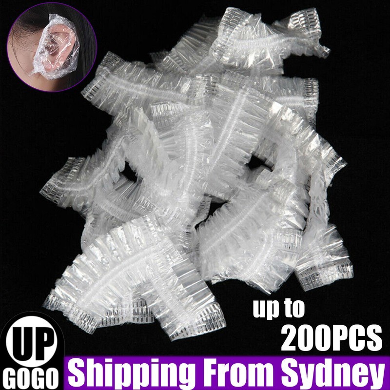 100/200Pcs Bath Clear Disposable Salon for Dyeing Hair Waterproof Ear Cover as