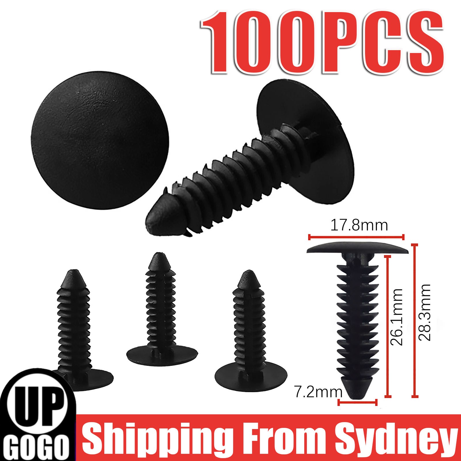 100PCS Mud Flap Clips Plastic Retainer For Ford Falcon XR6 XR8 G6E Turbo AU Easy