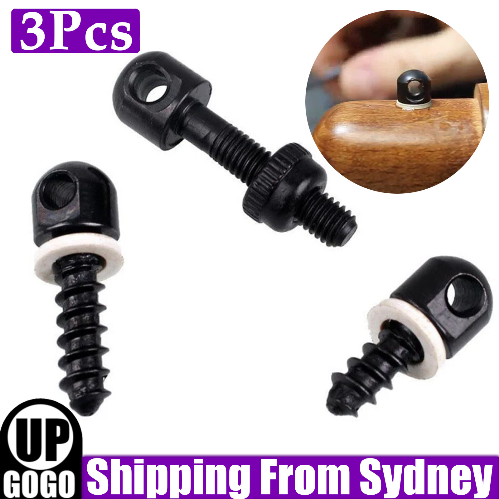 3PCS Sling Studs Mounting Screw Set Kit for Rifles Swivel Base Hunting AUS Other