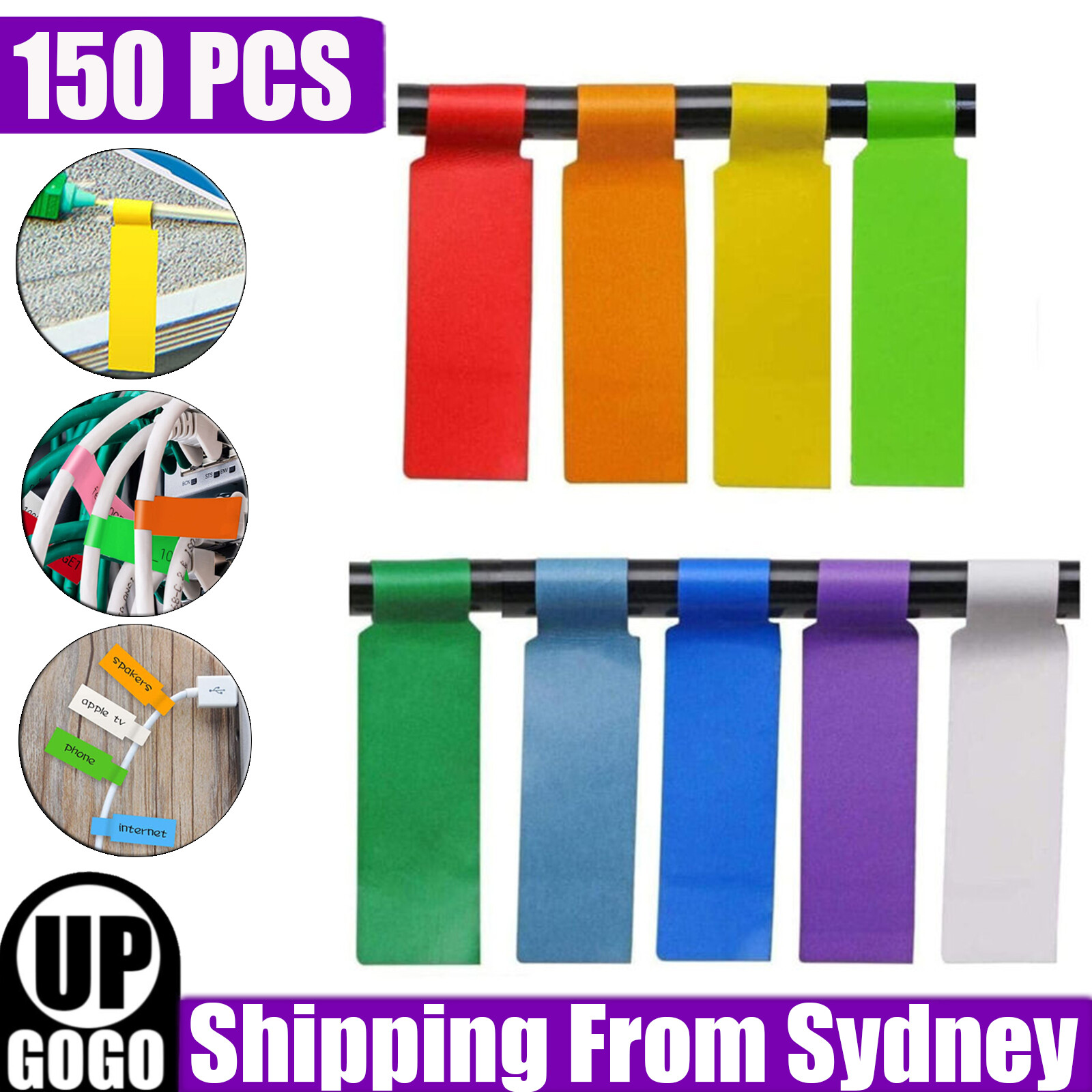 150 PCS A4 Network Fiber Cable Label sticker Self-adhesive WaterProof Printable