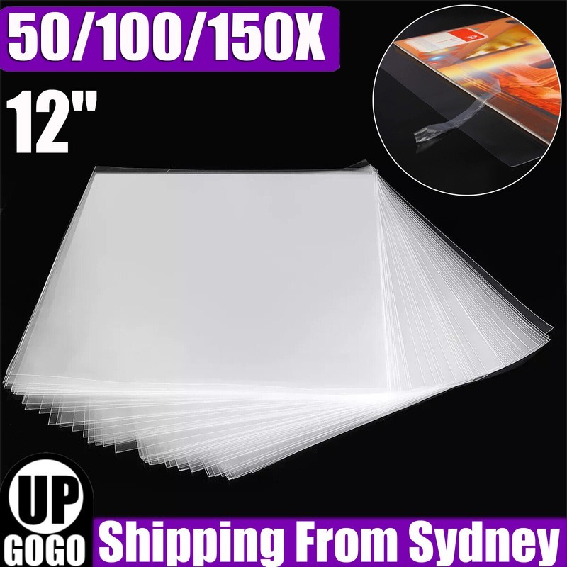 UP 150X RECORD SLEEVES PLASTIC COVER OUTER For Vinyl LP 12 Album Clear Mixed OPP