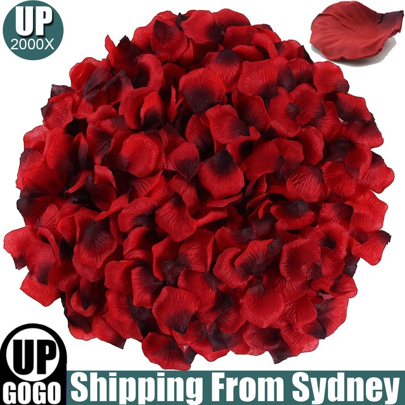 1000/2000X Wine Red Silk Petals Flowers Rose Wedding Event Scatters 1000/2000PCS