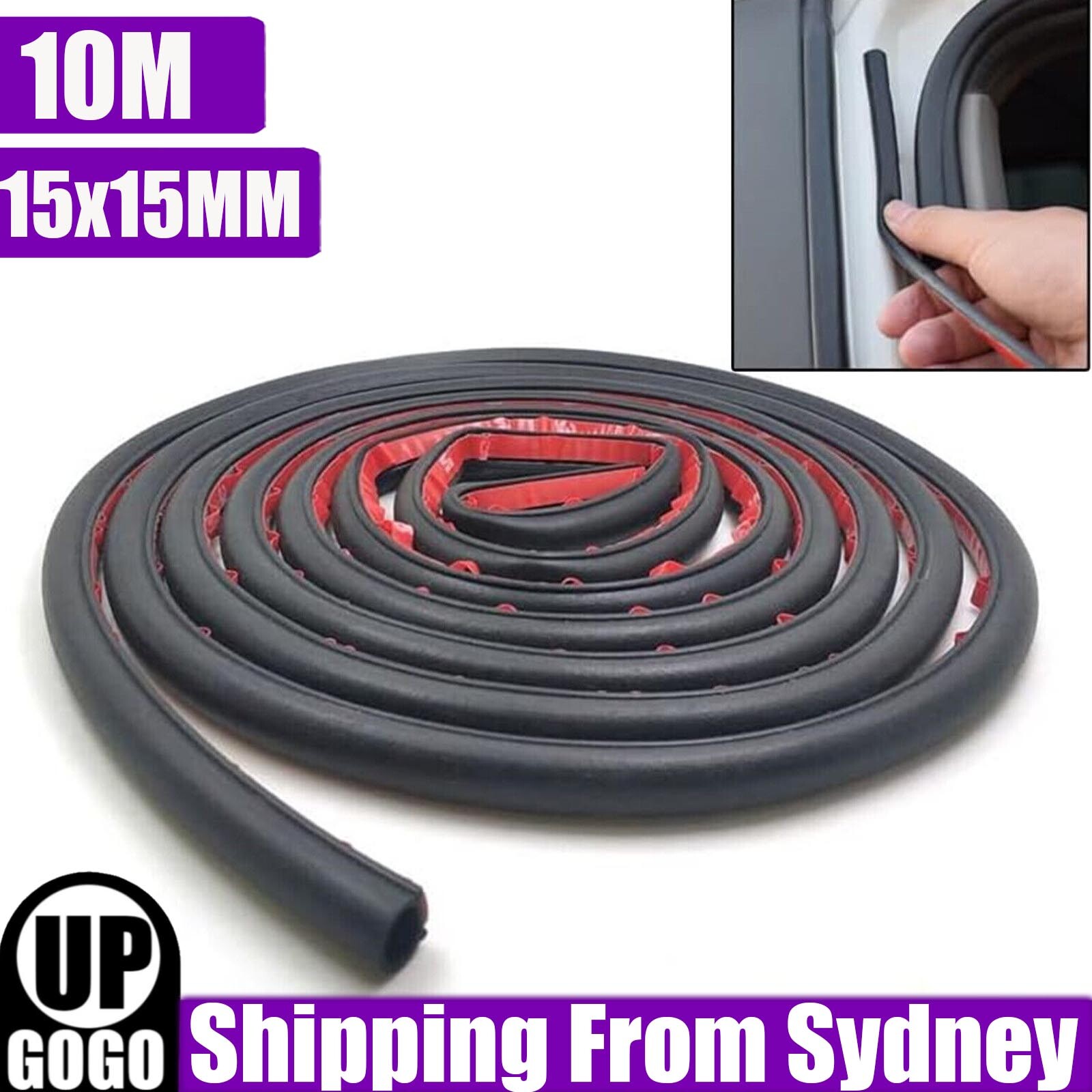 10M Shape Universal Car Door Rubber Seal Trim Strip Weatherstrip Edge Cover Easy