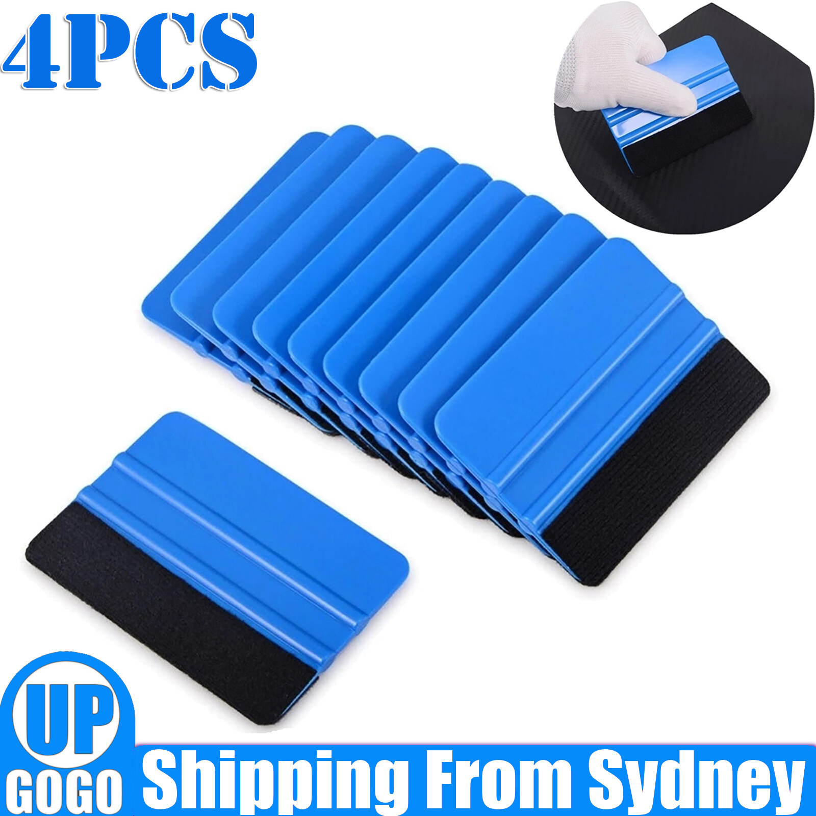 4X Vinyl Applicator Decal Wrap Scraper Car Squeegee Soft Felt Edge Sticker Ruber