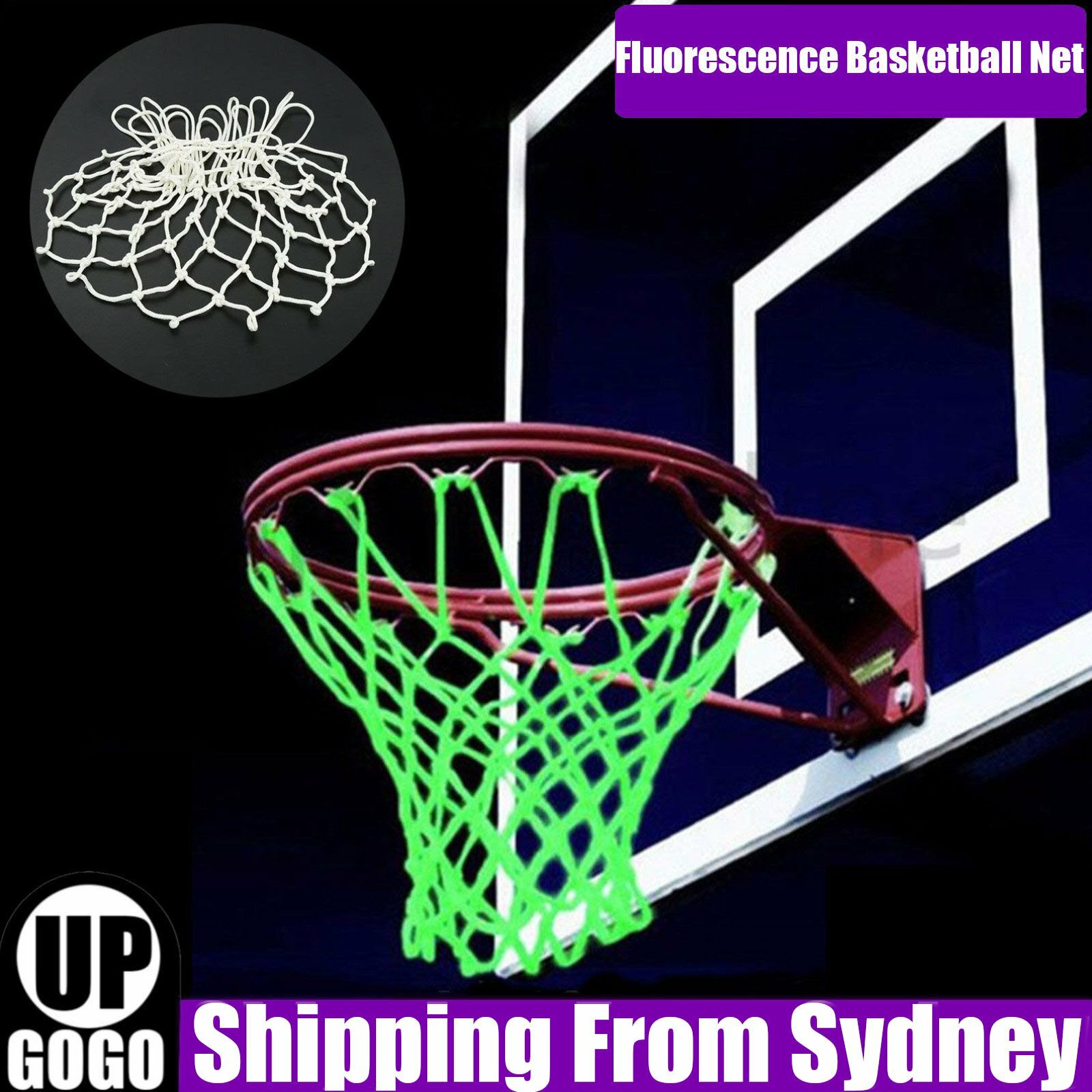 Glow In The Dark Fluorescence Light Up Basketball Net Hoop Shooting / Durable 12