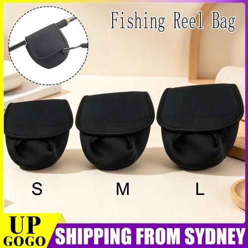 3Size Fishing Reel Bag Waterproof Neoprene Case Cover for Spinning Pouch AU