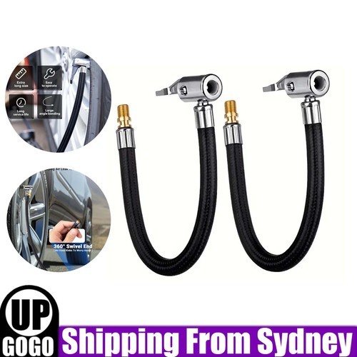 Car Tire Air Inflator Hose Inflatable Pump Extension Tube Adapter 10/60CM Chuck