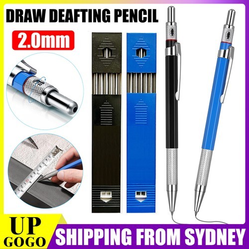 2mm Lead Holder Pen Automatic Mechanical Drafting Drawing Pencil Art Tool AU