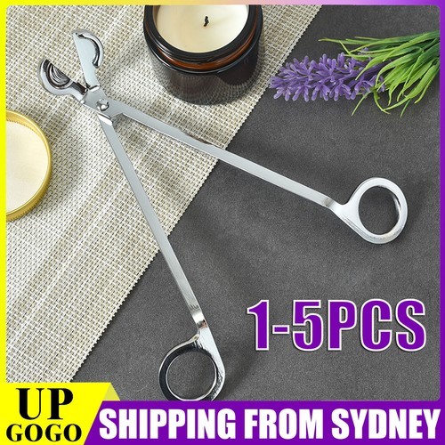 PARTY BESTBUY 1-5x Silver Candle Wick Trimmer Scissors Stainless Steel Cutter as