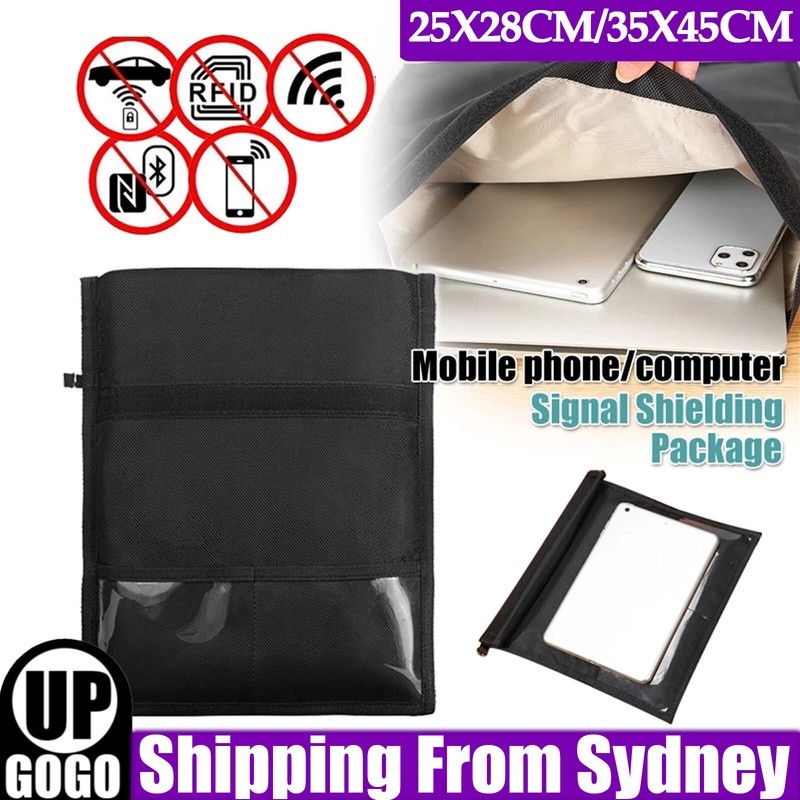 Large Faraday Bag RFID Signal Blocking Shielding Pouch Cell Wallet Phone Blocker