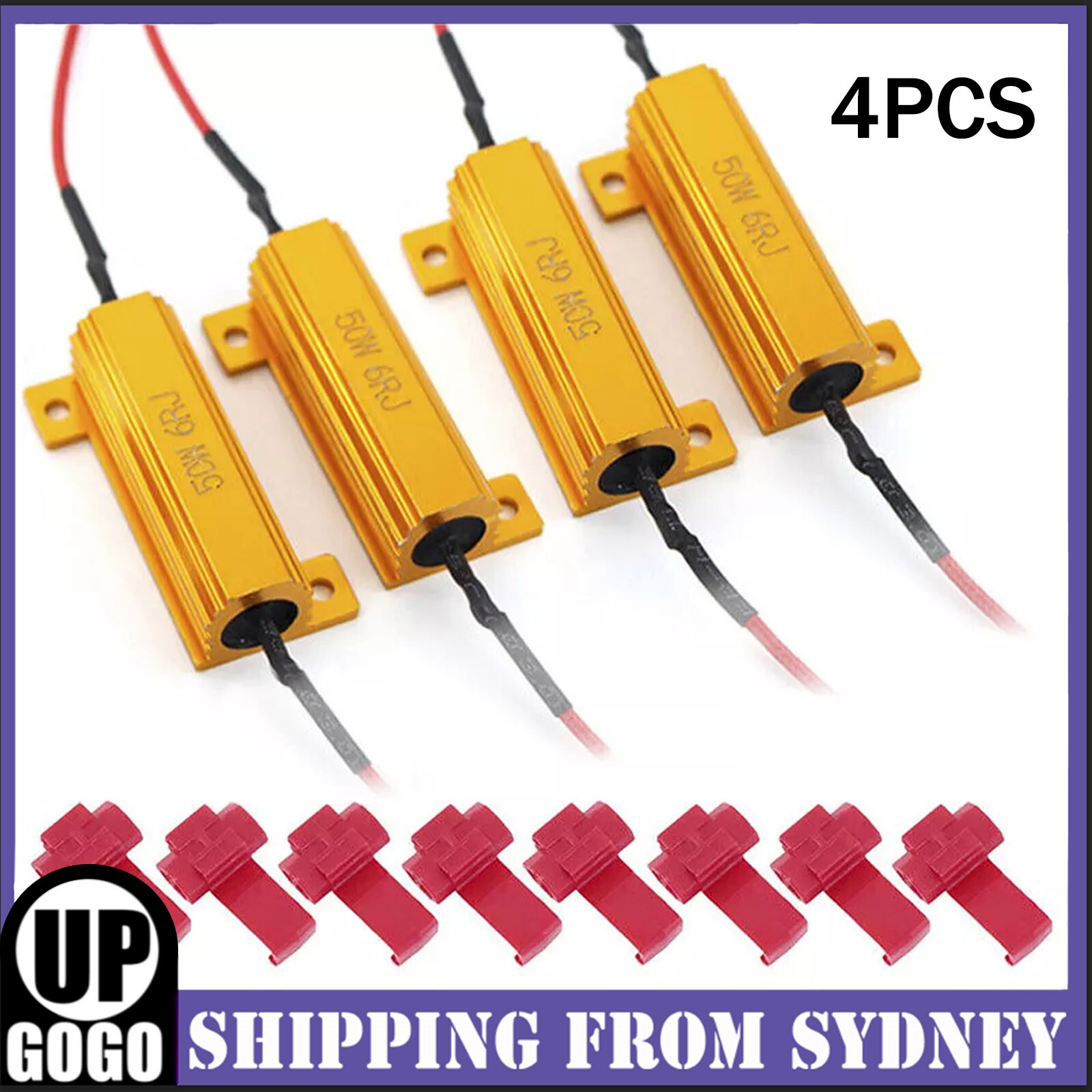 4X 12V LED Indicator Flasher Relay Load Resistor Rate Bulbs Ballast 50W AU
