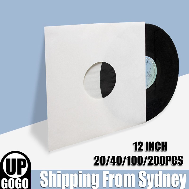 UP 200X White Paper Poly Lined Vinyl LP 12 Record Anti-Static Inner Sleeves AUS