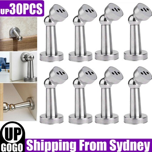 3/30PCS Stainless Steel Strong Magnetic Door Stop Stopper Holder Catch Suction